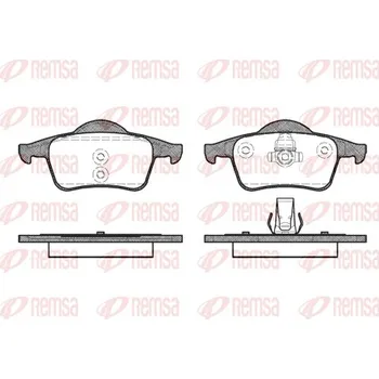 Brzdová destička Sada brzdových destiček, kotoučová brzda REMSA 0714.00