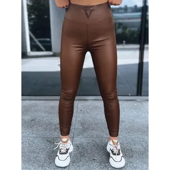 Dámské legíny Dámské voskované kalhoty VALENTIS hnědé