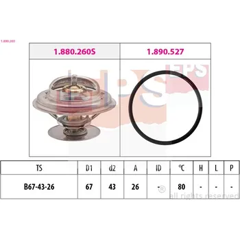 Chladič motoru Termostat, chladivo EPS 1.880.260