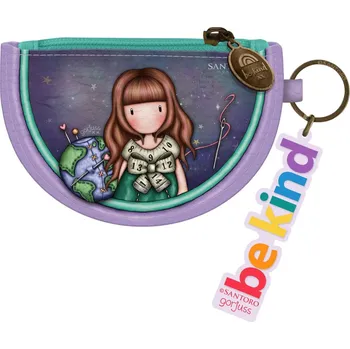 Peněženka Peněženka i klíčenka "Be Kind To Our Planet" od firmy SANTORO London z kolekce Gorjuss Be Kind (Gorjuss Be Kind - Keyring Zip Purse - "Be Kind To Our Planet")
