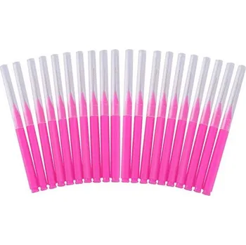 Ohebné mikro štětečky pro úpravu obočí a řas - 20ks růže