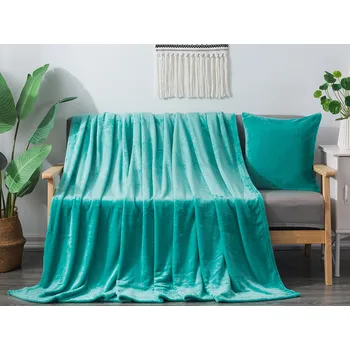 deka XPOSE® Mikroplyšová deka Exclusive - světle tyrkysová 150x200 cm, Mikroplyš + Prodloužená možnost vrácení zboží do 50 dnů