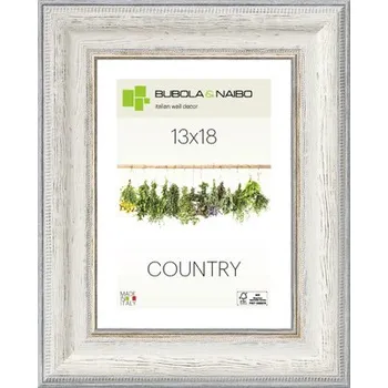 Rám na obraz Fotorámeček, dřevěný, starobílý, 13x18 cm