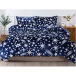 XPOSE® Mikroplyšové povlečení SAMIRA Exclusive - modré 140x200 cm, 70x90 cm, Mikroplyš + Prodloužená možnost vrácení zboží do 50 dnů