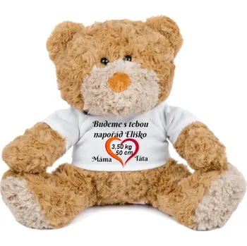 plyšák Medvídek Teddy s potiskem Plyšový medvídek pro novorozeně