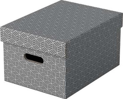 Úložné krabice Esselte Home - střední, šedé, 3 ks