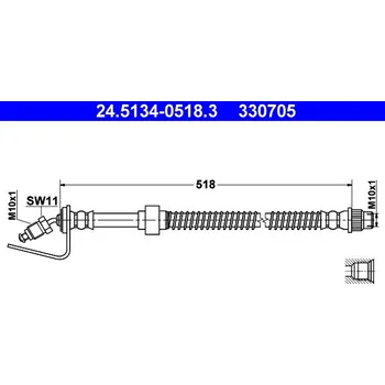 Brzdová hadice Brzdová hadice ATE 24.5134-0518.3