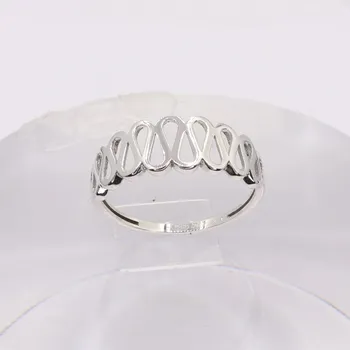 Prsten Zlatý prsten z bílého zlata TS709W, vel. 54, 1.45 g (585/1000)