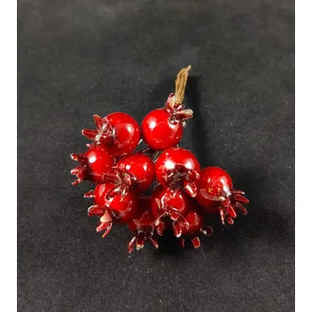 Vánoční ozdoba Bobule červené malé