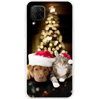 Pouzdro na mobilní telefon Gelový kryt mmCase na mobil Huawei P40 Lite - vánoční pes a kočka