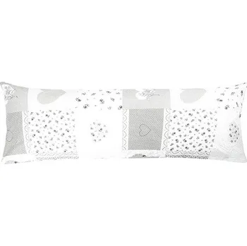 Bytový textil Bellatex Povlak - Náhradní manžel polštář 55 × 180 cm 90/108 - srdce patchwork