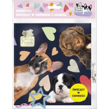 Zápisník Deník svítící ve tmě s visacím zámkem, ŠTĚŇATA, 17x15,5x1 cm, 1 kus