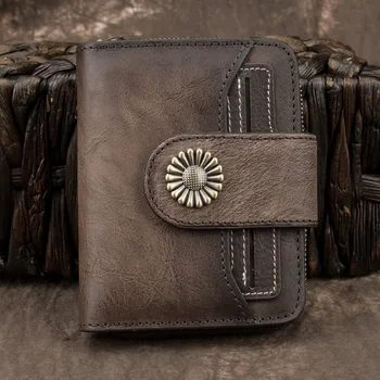 Ledvinka Kožená peněženka ve stylu retro Barva (Varianta): grey