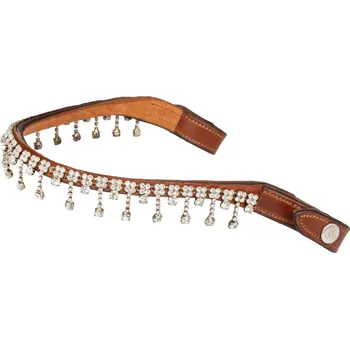 ACAVALLO Čelenka Queen Acavallo, cognac COB, Provedení: CRYSTAL TRASPARENT