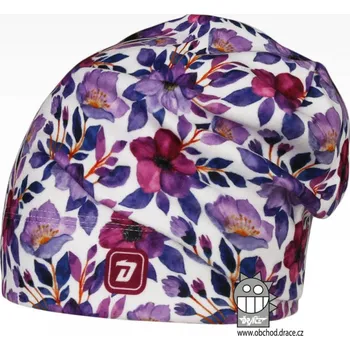 Čepice Flísová čepice Dráče - Yetti 20, fialová, květy Barva: Fialová, Velikost: 48-50