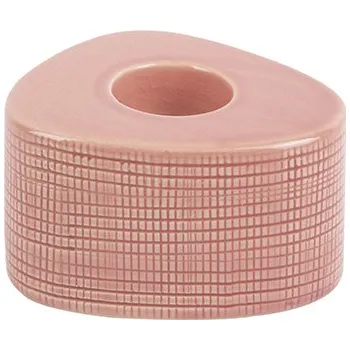 Svícen Keramický svícen Triangle M růžový Present Time (Barva-růžová)