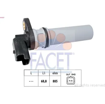 Kliková hřídel Senzor, otáčky motoru FACET 9.0537