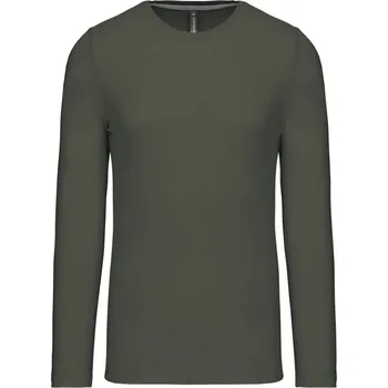 Pánské oblečení Pánské triko s dlouhým rukávem Kariban Barva: Khaki tmavá, Velikost: 3XL