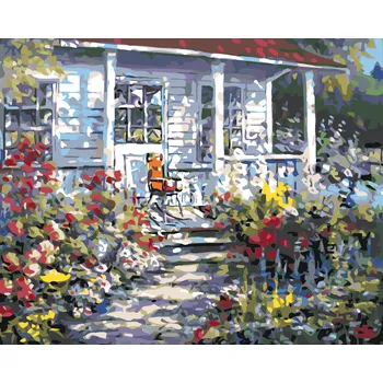 ZUTY Malování podle čísel - V ROZKVETLÉ ZAHRADĚ Rozměr: 40x50 cm, Rámování: bez rámu a bez vypnutí plátna