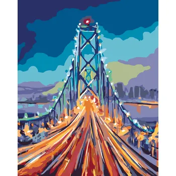 ZUTY Malování podle čísel - NA MOSTĚ Rozměr: 40x50 cm, Rámování: bez rámu a bez vypnutí plátna