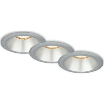 Bodové svítidlo BRILONER Vestavná svítidla sada, pr.9,5 cm, 3x GU10, matný chrom BRI 7042-034