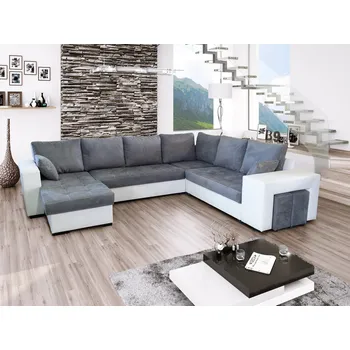 Sedací souprava Eoshop Rohová sedací souprava Urala OT2FR2B - do U + taburety - aria 15 / soft 31 (barva potahu) - levá