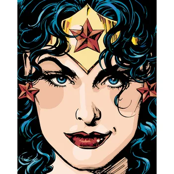 ZUTY Malování podle čísel - WONDER WOMAN PŘEBAL KOMIKSU Rozměr: 40x50 cm, Rámování: bez rámu a bez vypnutí plátna