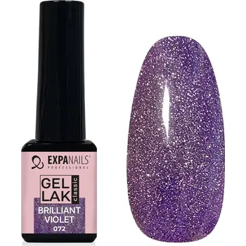 Lak na nehty UV/LED Gel lak - Brilliant Violet třpyt 5 ml