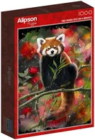 Puzzle Alipson Puzzle Panda červená sedící na větvi 1000 dílků