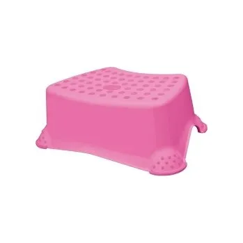 Stolička Stolička taburet protiskluzová 41x29x14cm 80kg KEEEPER růžová
