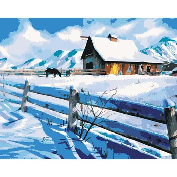 ZUTY Malování podle čísel - FARMA NA HORÁCH Rozměr: 40x50 cm, Rámování: bez rámu a bez vypnutí plátna