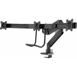 Neomounts NM-D775DX3 - Montážní sada - plný pohyb - pro 3 LCD displeje - černá - velikost obrazovky: 17"-27" - upevnění svorkou, průchodka, upevnitelné na stůl