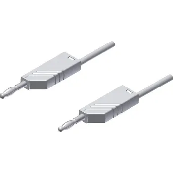 Měřicí kabel SKS Hirschmann MLN 200/2,5 WS měřicí kabel lamelová zástrčka 4 mm lamelová zástrčka 4 mm 2.00 m bílá 1 ks