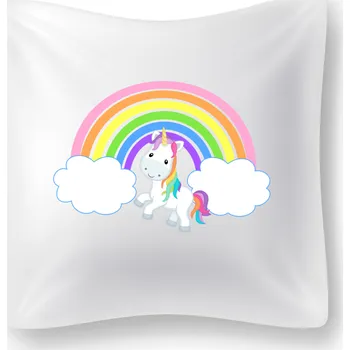 Dekorativní polštářek Polštářek - Duhový poník