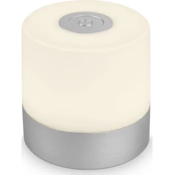 Lampička BRILONER LED nabíjecí stolní lampa, 7 cm, USB-C, 2W, 150lm, matný chrom IP44 BRILO 7461014