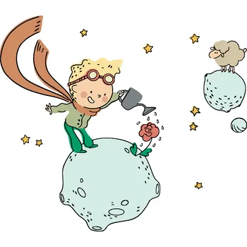 ZUTY Malování podle čísel - MALÝ PRINC ZALÉVAJÍCÍ RŮŽI Rozměr: 40x50 cm, Rámování: bez rámu a bez vypnutí plátna