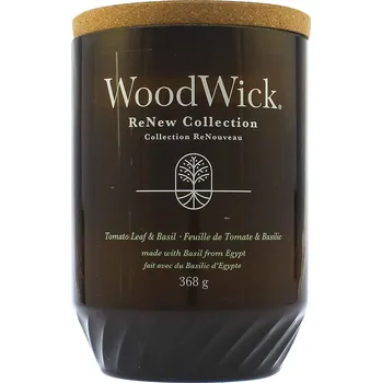 Svíčka WoodWick ReNew Tomato Leaf & Basil svíčka velká 368 g