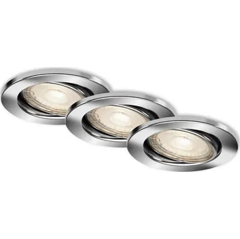 Bodové svítidlo BRILONER 3ks LED vestavné svítidlo, pr. 8,6 cm, 5 W, chrom BRI 7147-038