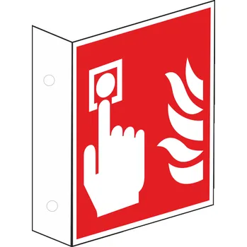 Praporková značka - Hlásič požárů "L" hliník 150x150x40mm