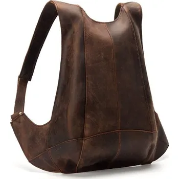 Sportovní batoh Pánský prošívaný batoh s kapsami Barva (Varianta): tmavě hnědá