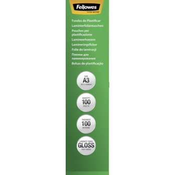 Fellowes Lamin. folie A3 100 mic leskly - 100 kusu