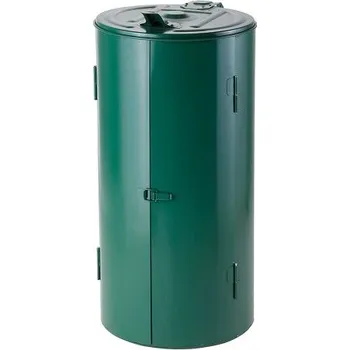 Venkovní odpadkový koš HTI Krytý stojan na pytle 110 lt. - lakovaný - zelený