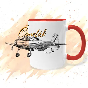 Hrnek - Let Z-37 Čmelák Barva: Červená