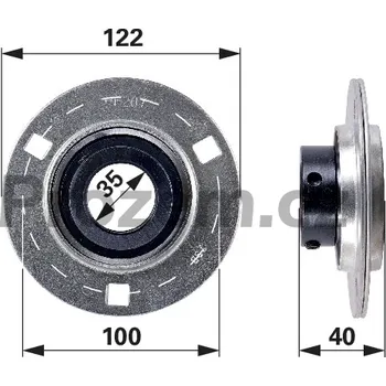 Upínací ložisko s přírubou kompletní pro Claas, 6160650