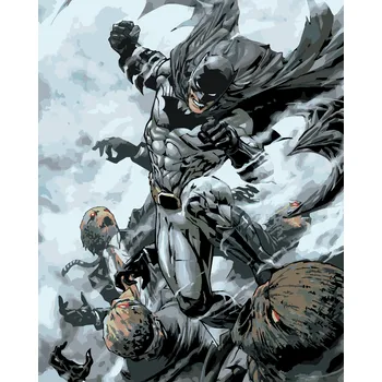 ZUTY Malování podle čísel - BATMAN A MONSTRA Rozměr: 40x50 cm, Rámování: bez rámu a bez vypnutí plátna