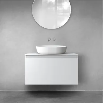 Koupelnový nábytek Oltens Vernal skříňka 80x45.6x47 cm pod umyvadlo závěsná šedá 60014700