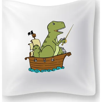 Dekorativní polštářek Polštářek - Dino rybář
