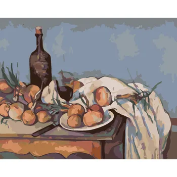 ZUTY Malování podle čísel - CIBULE A LÁHEV (P. CÉZANNE) Rozměr: 40x50 cm, Rámování: bez rámu a bez vypnutí plátna