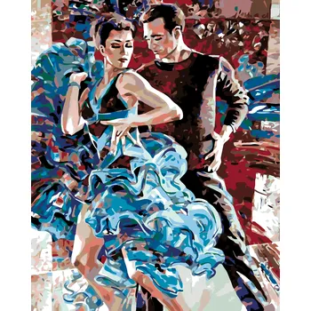 ZUTY Malování podle čísel - NESPOUTANÝ TANEC Rozměr: 40x50 cm, Rámování: bez rámu a bez vypnutí plátna