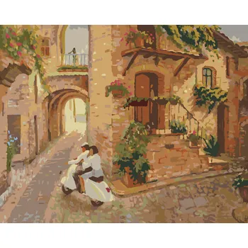 ZUTY Malování podle čísel - PROJÍŽĎKA PO ITÁLII Rozměr: 40x50 cm, Rámování: bez rámu a bez vypnutí plátna